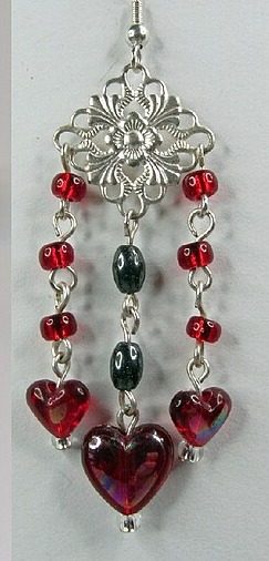 Aretes artesanales tejidos a mano